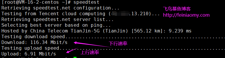  linux服务器测试网速的方法