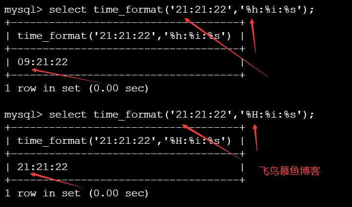 mysql time_format() 函数介绍