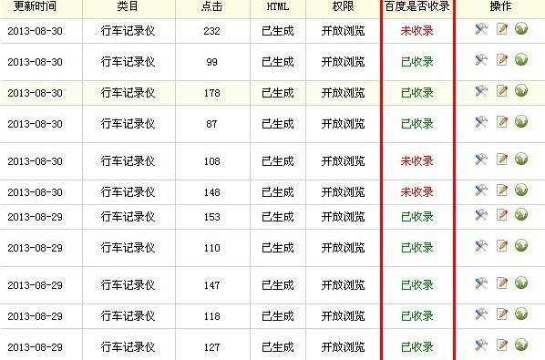 dedecms如何实现检查文章是否被百度收录