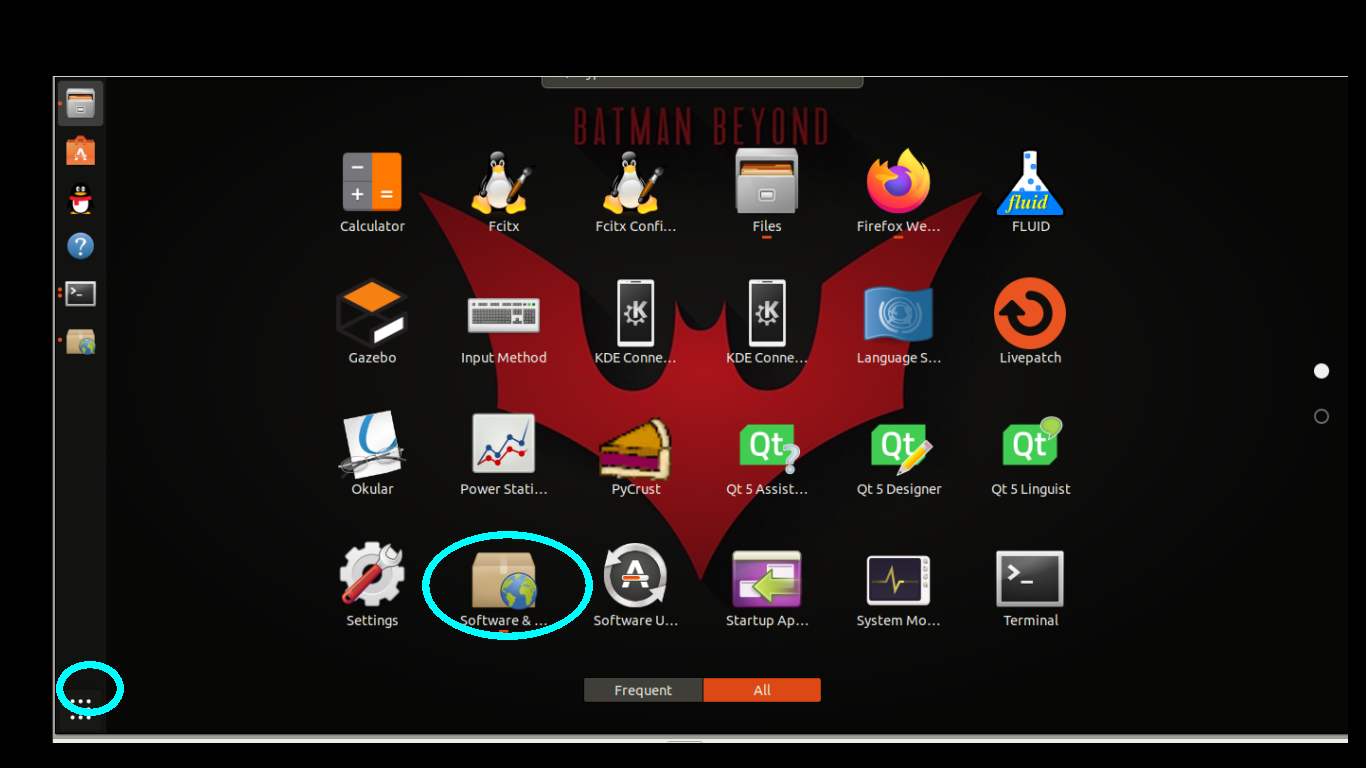 ubuntu18.04 软件与更新源(software & update)的位置 