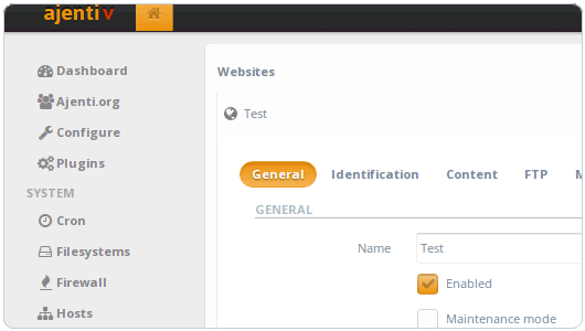 Ajenti 开源免费的服务器管理面板