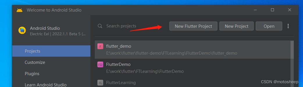 Flutter学习笔记(二)创建一个flutter项目