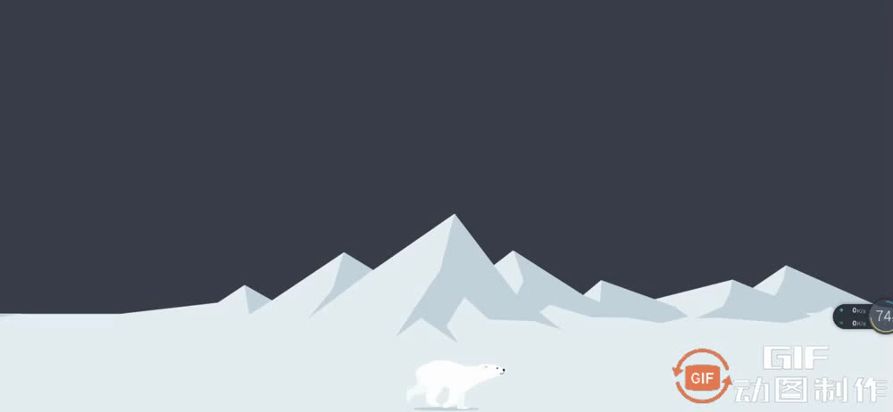 CSS如何实现奔跑的北极熊动画