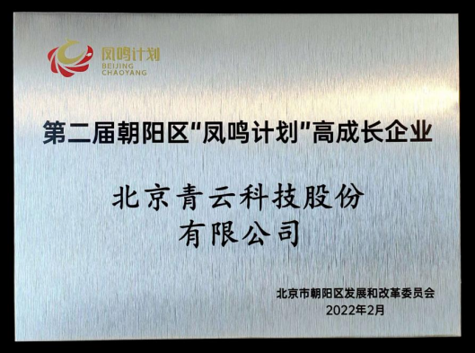 推动数字经济高质量发展，青云科技入选“凤鸣计划”高成长企业名单