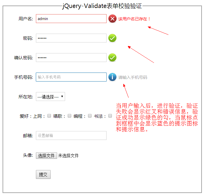 jQuery验证插件validate如何使用方法详解