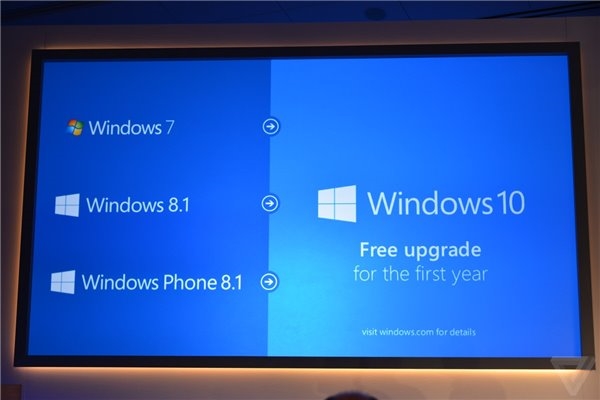 Windows 10完全免费升级！win7/win8.1/winPhone 8.1均可免费升级