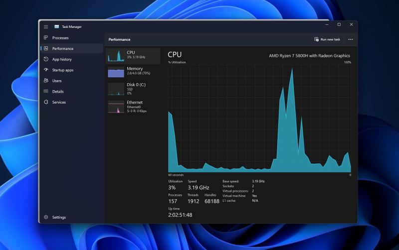 微软Win11 22H2新增新的任务管理器等功